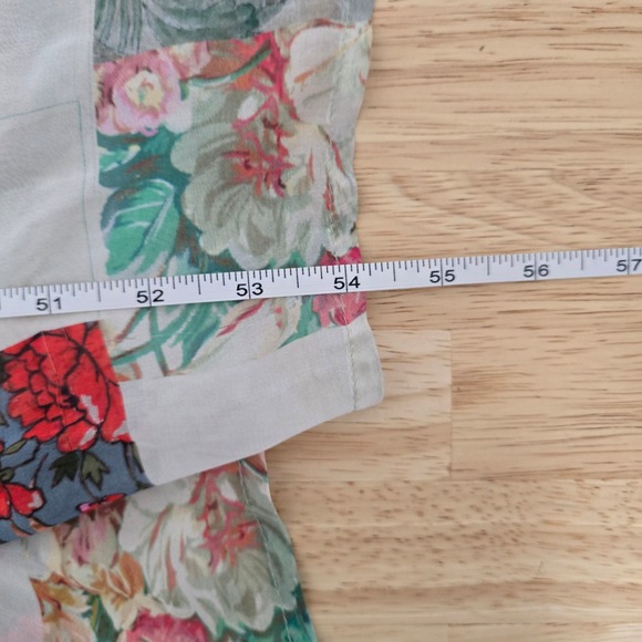 Anthropologie Pink Combo Patchwork Floral Ruffle Strap Maxi Dress Womens Size M - Picture 6 of 10